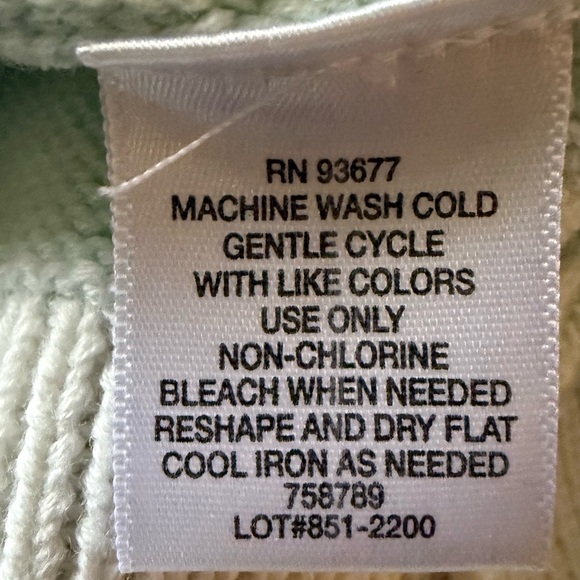 Liz Claiborne V-Neck Sweater - Navy, Blue, Green, Stripes - Picture 5 of 5